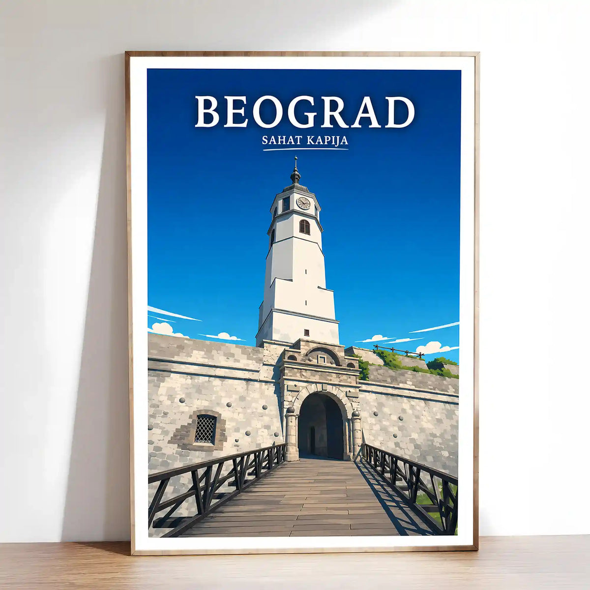 Poster - Beograd - Sahat kapija - poster znamenitost Srbija