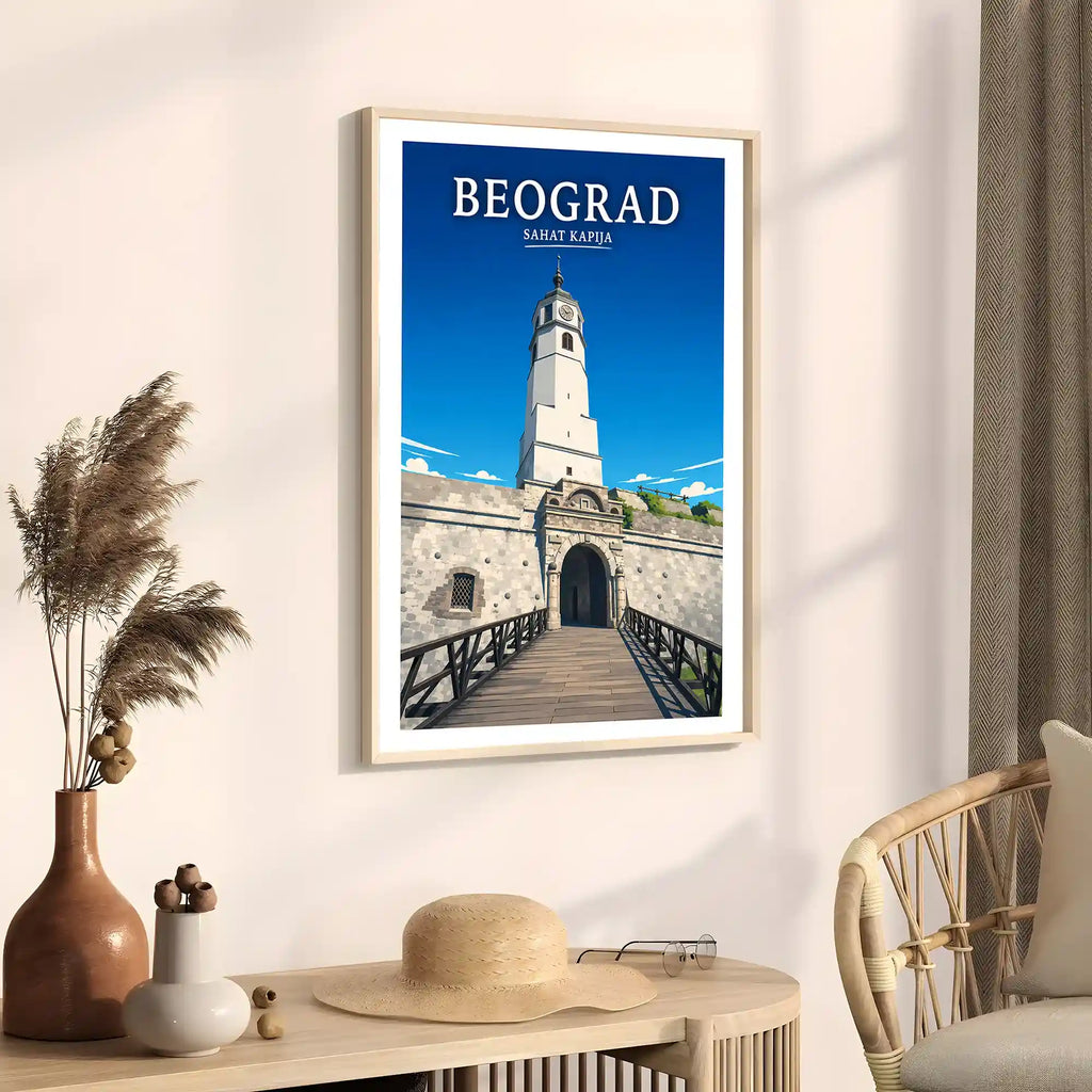 Poster - Beograd - Sahat kapija - poster znamenitost Srbija