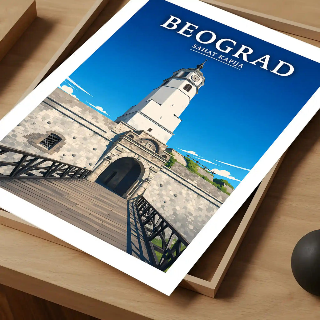 Poster - Beograd - Sahat kapija - poster znamenitost Srbija