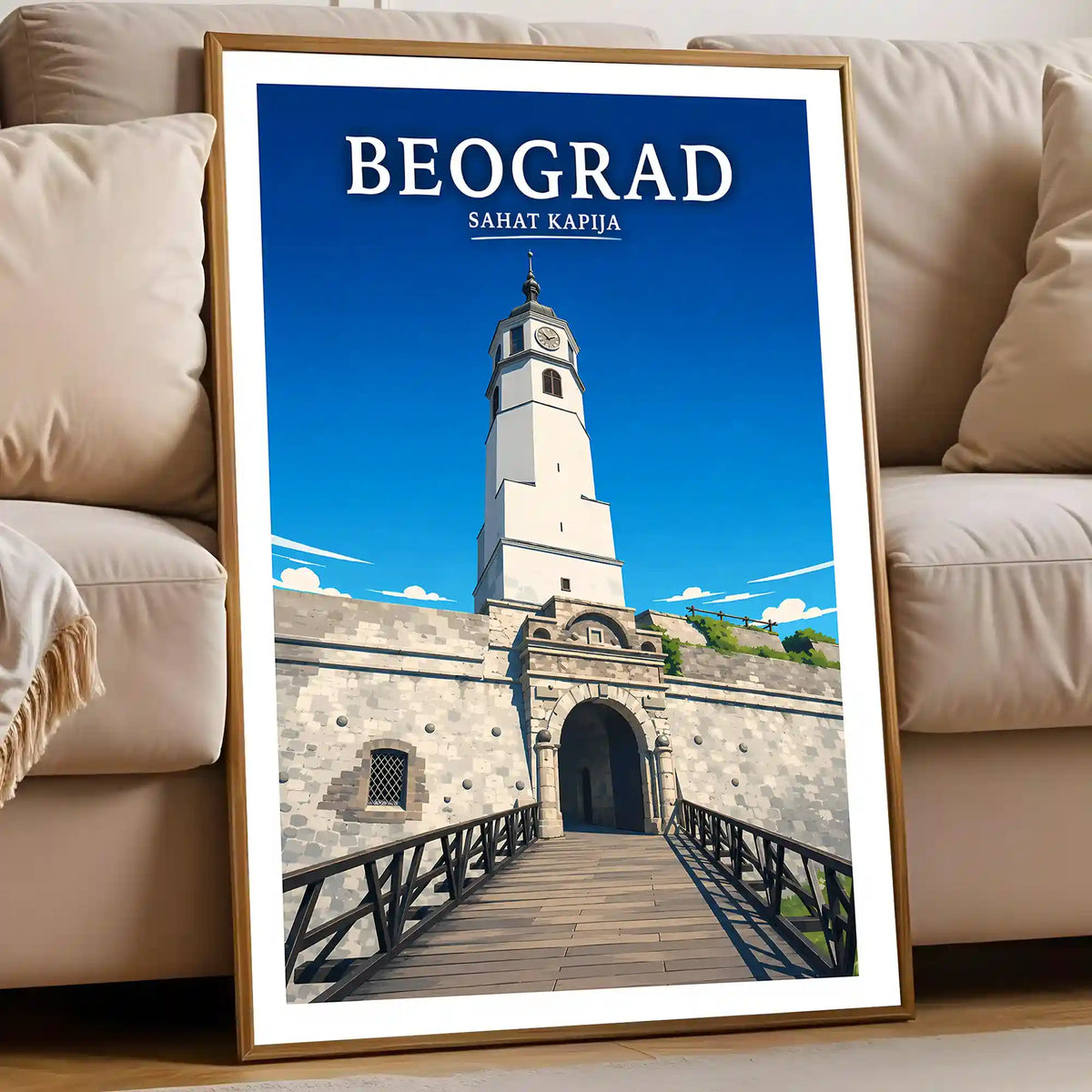 Poster - Beograd - Sahat kapija - poster znamenitost Srbija