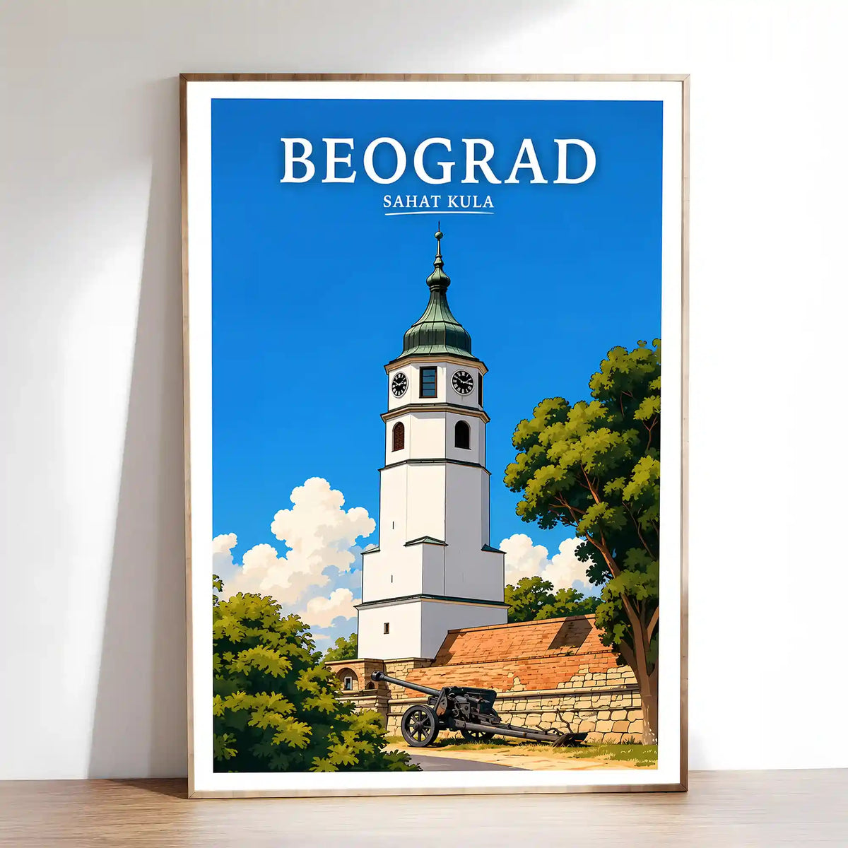 Poster - Beograd - Sahat kula - poster znamenitost Srbija