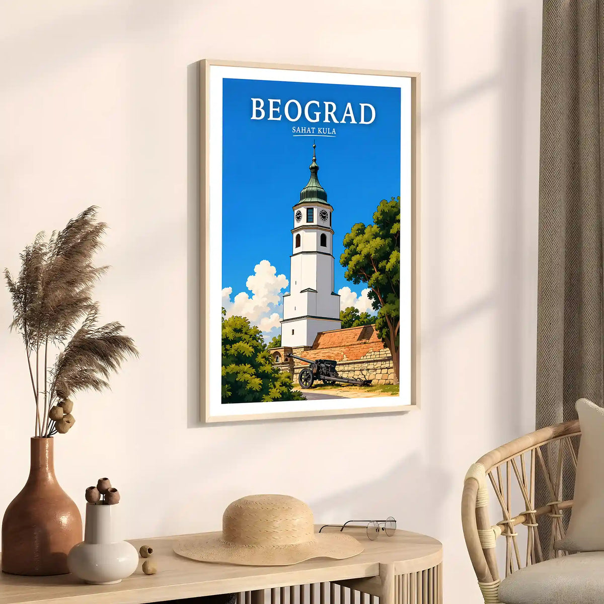 Poster - Beograd - Sahat kula - poster znamenitost Srbija