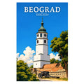 Poster - Beograd - Sahat kula - poster znamenitost Srbija