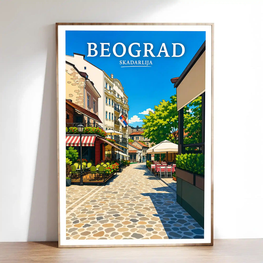 Poster - Beograd - Skadarlija - poster znamenitost Srbija