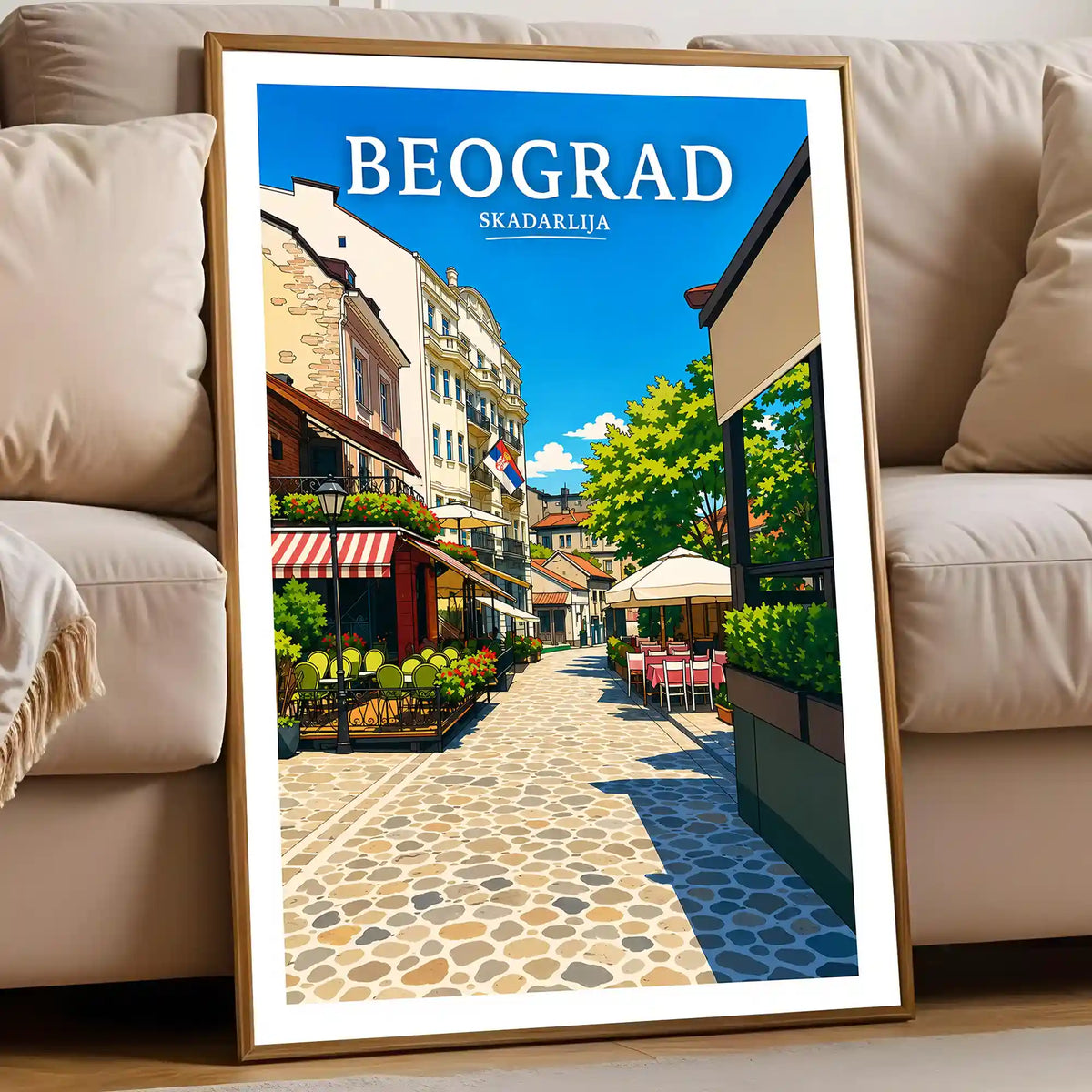 Poster - Beograd - Skadarlija - poster znamenitost Srbija