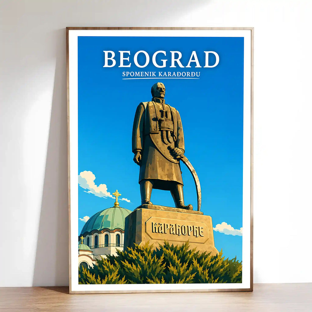 Poster - Beograd- Spomenik Karađorđu - poster znamenitost Srbija