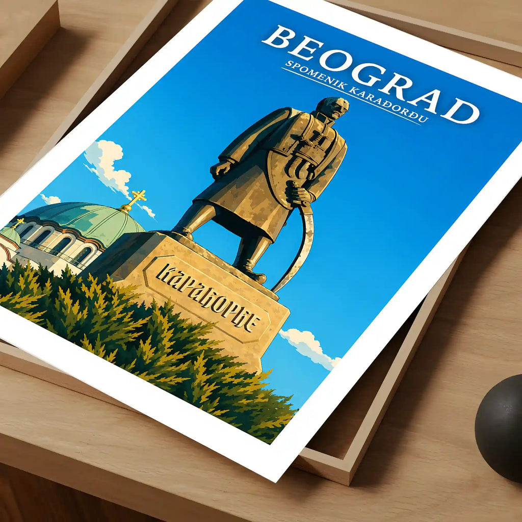 Poster - Beograd- Spomenik Karađorđu - poster znamenitost Srbija