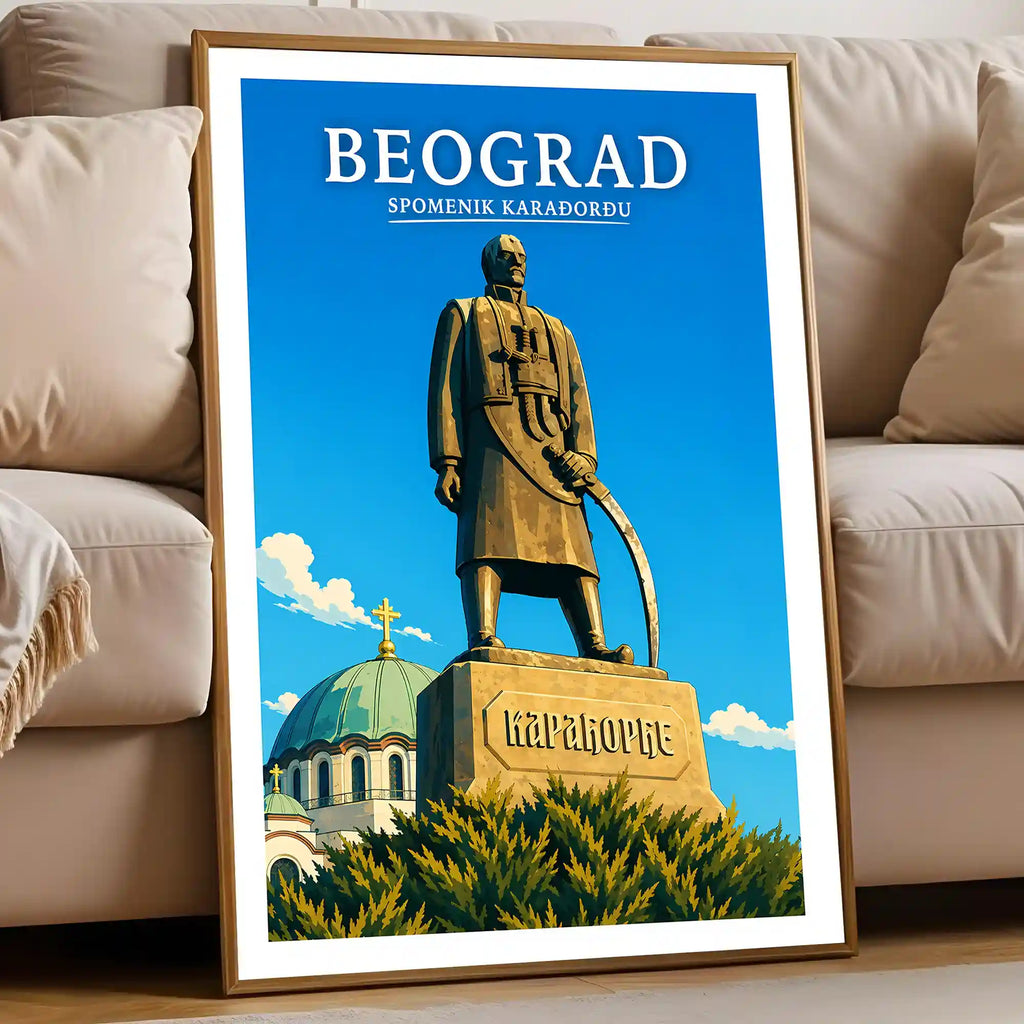 Poster - Beograd- Spomenik Karađorđu - poster znamenitost Srbija