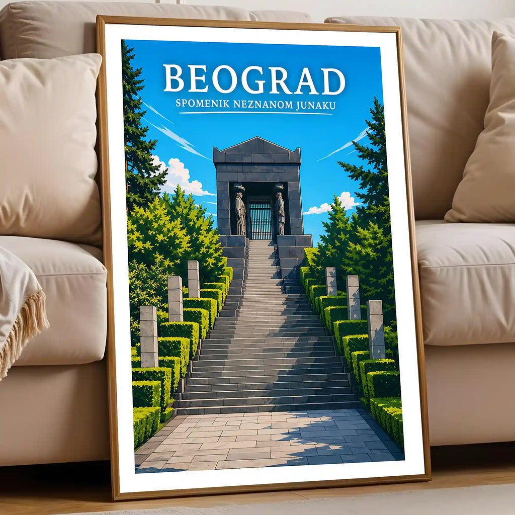 Poster - Beograd- Spomenik Neznanom junaku - poster znamenitost Srbija