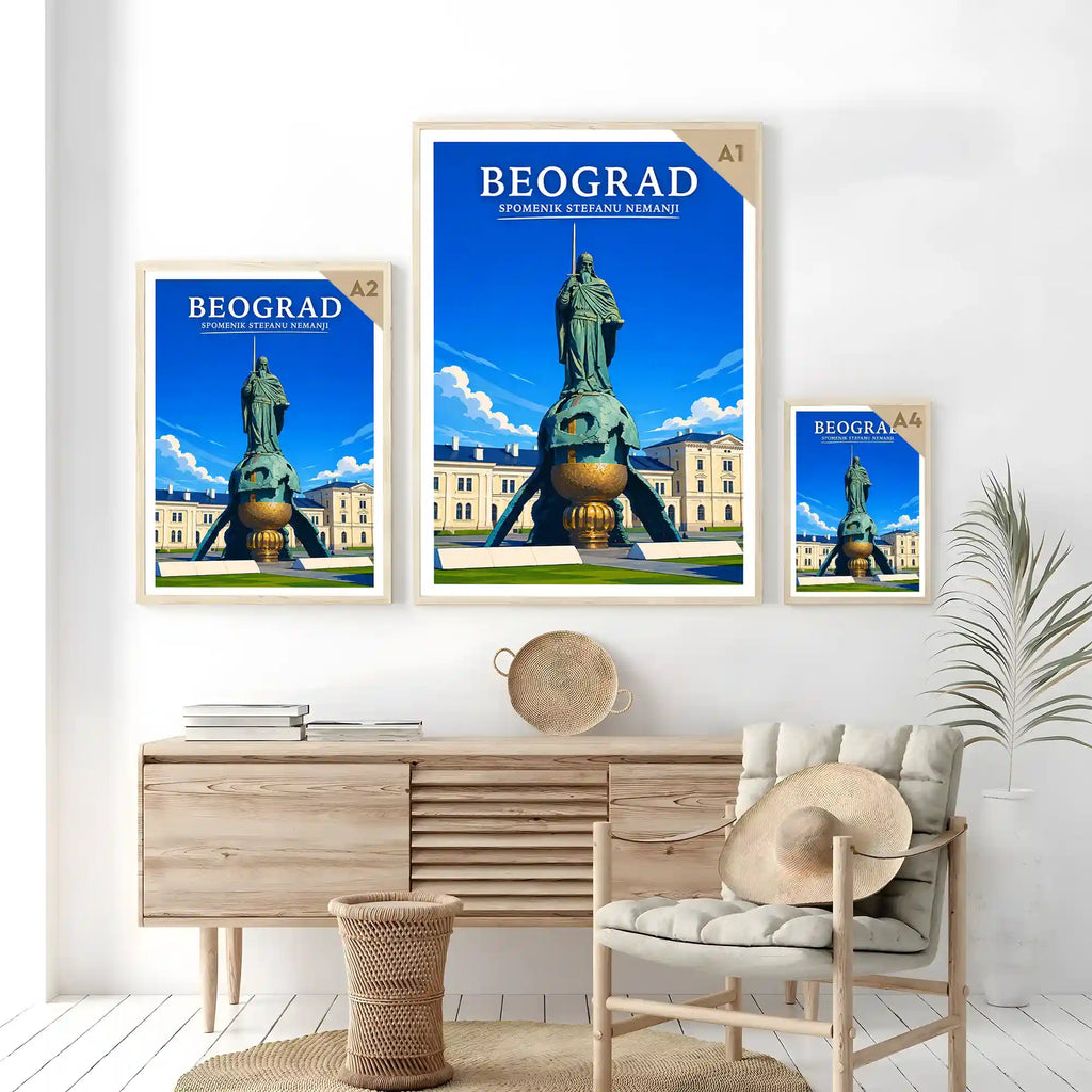 Poster - Beograd- Spomenik Stefanu Nemanji