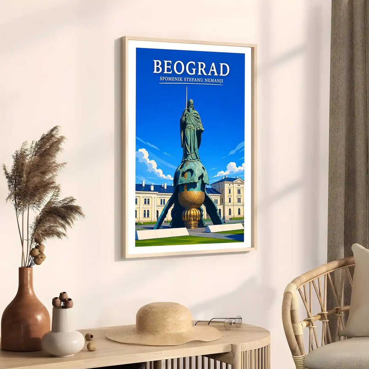Poster - Beograd- Spomenik Stefanu Nemanji - poster znamenitost Srbija