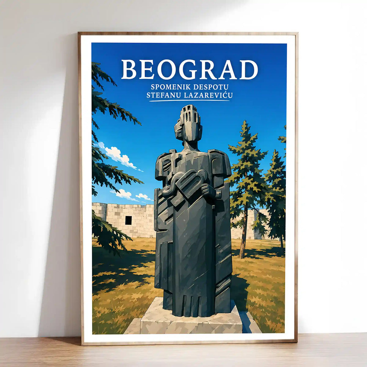 Poster - Beograd- Spomenik despotu Stefanu Lazareviću - poster znamenitost Srbija