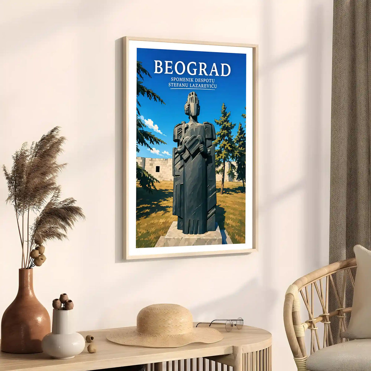 Poster - Beograd- Spomenik despotu Stefanu Lazareviću - poster znamenitost Srbija