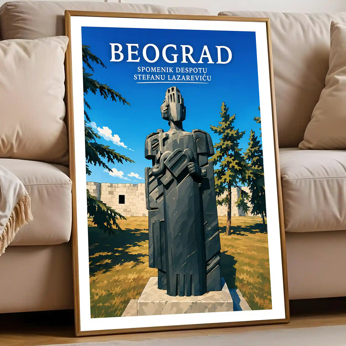 Poster - Beograd- Spomenik despotu Stefanu Lazareviću - poster znamenitost Srbija