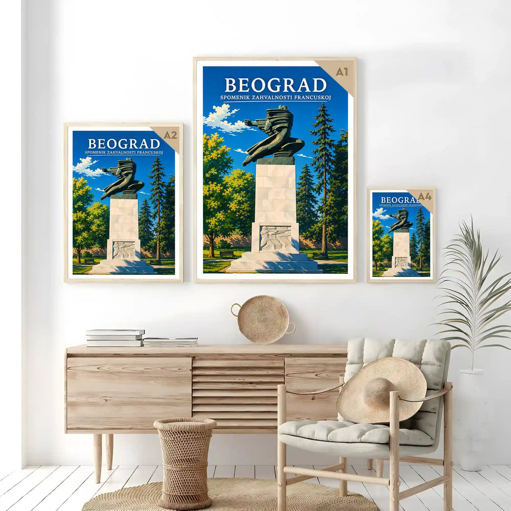 Poster - Beograd- Spomenik zahvalnosti Francuskoj