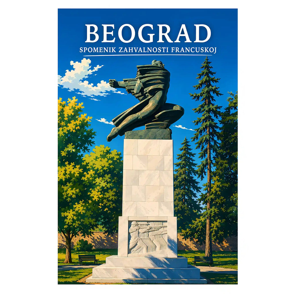 Poster - Beograd- Spomenik zahvalnosti Francuskoj - poster znamenitost Srbija