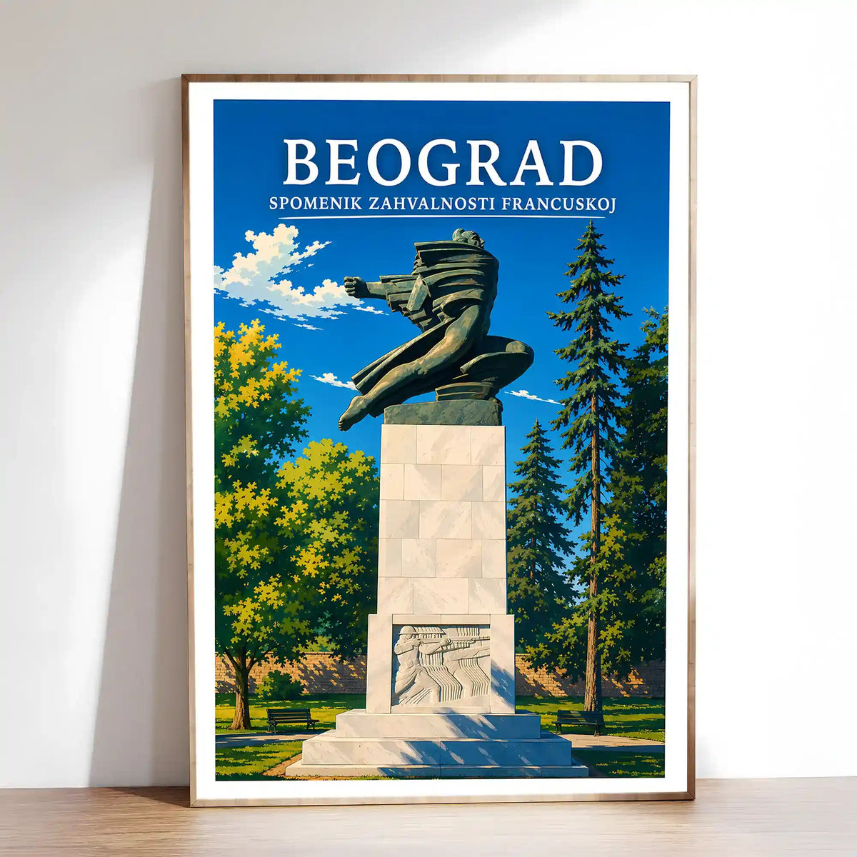 Poster - Beograd- Spomenik zahvalnosti Francuskoj - poster znamenitost Srbija