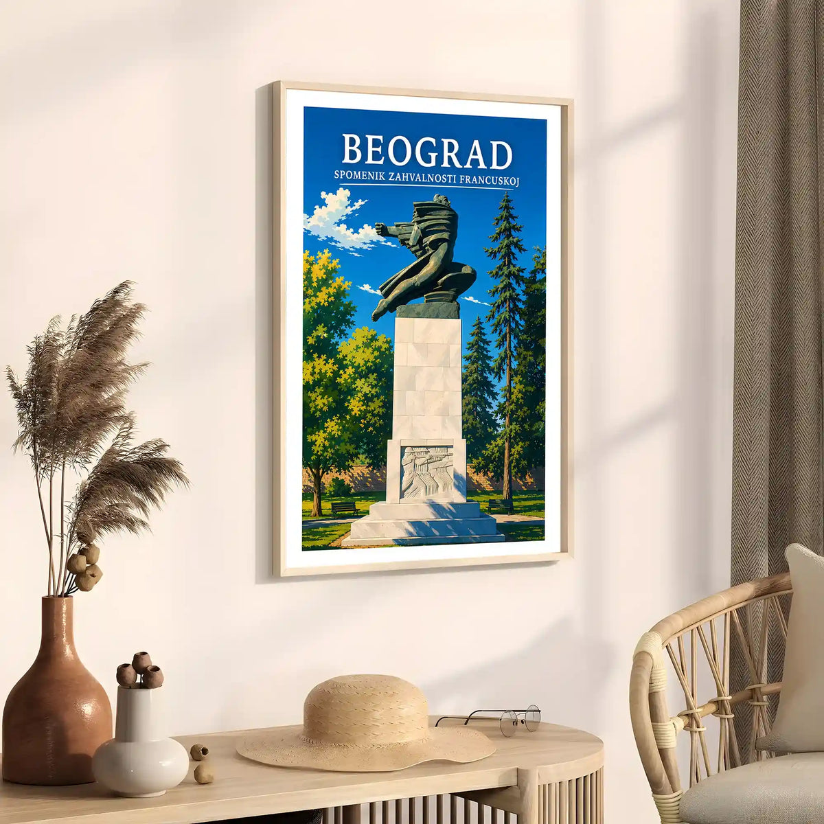Poster - Beograd- Spomenik zahvalnosti Francuskoj - poster znamenitost Srbija