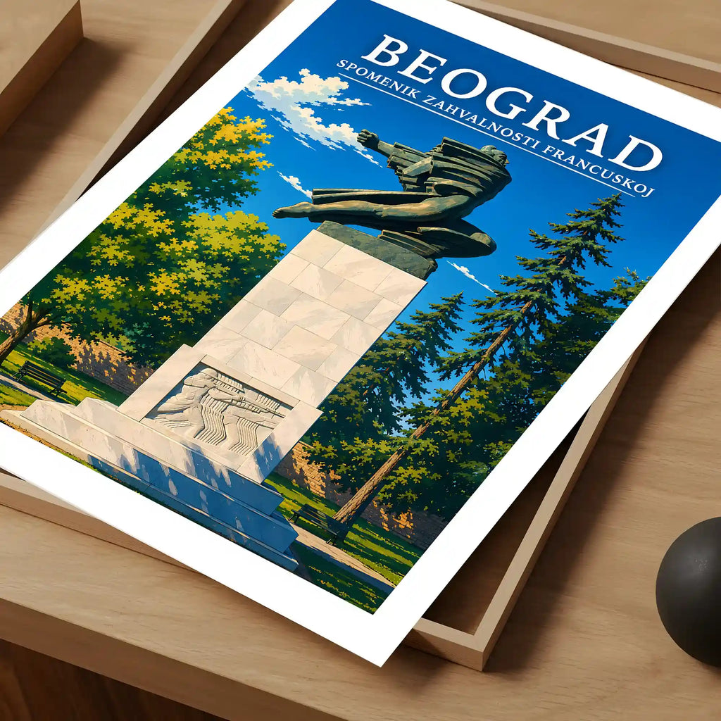 Poster - Beograd- Spomenik zahvalnosti Francuskoj - poster znamenitost Srbija