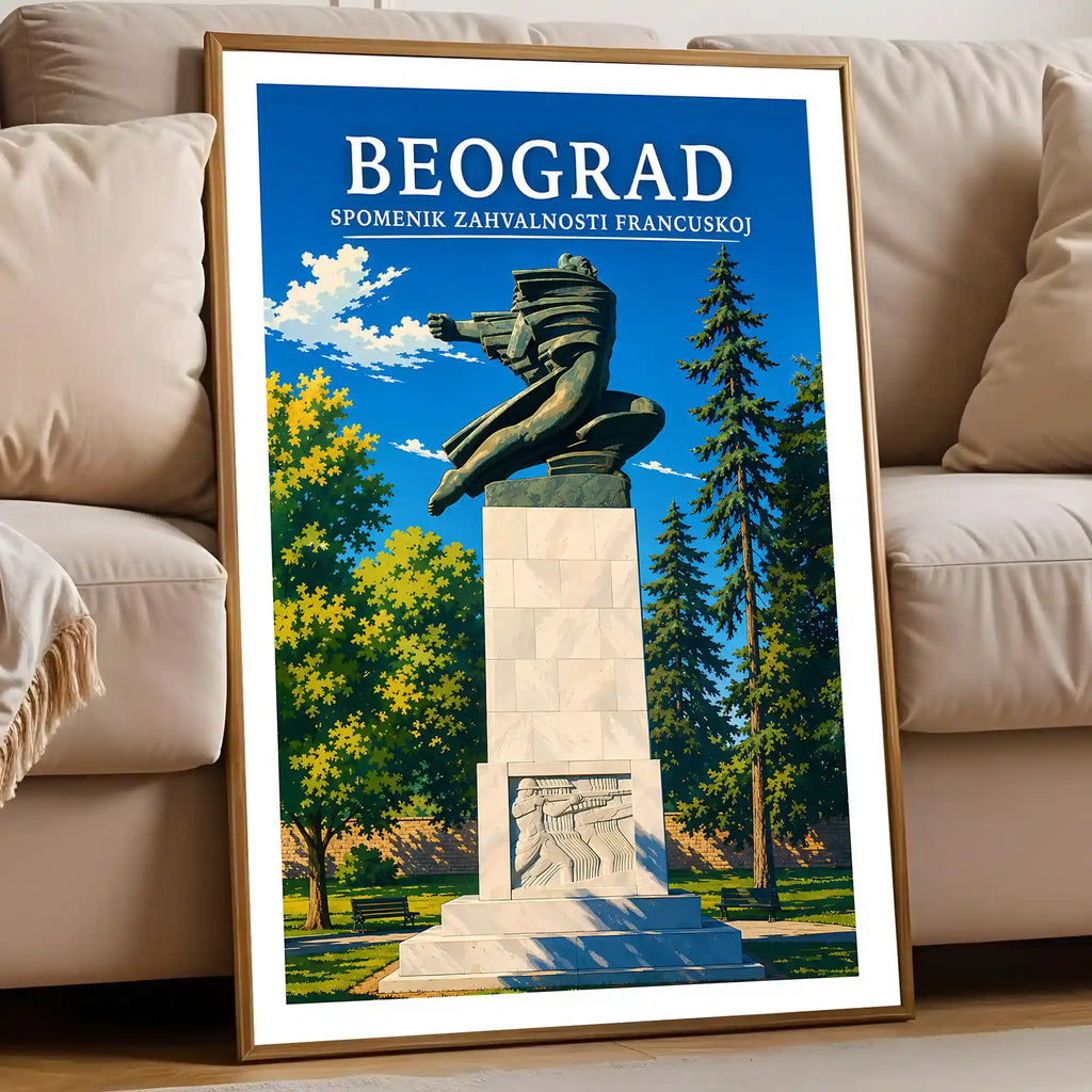 Poster - Beograd- Spomenik zahvalnosti Francuskoj - poster znamenitost Srbija