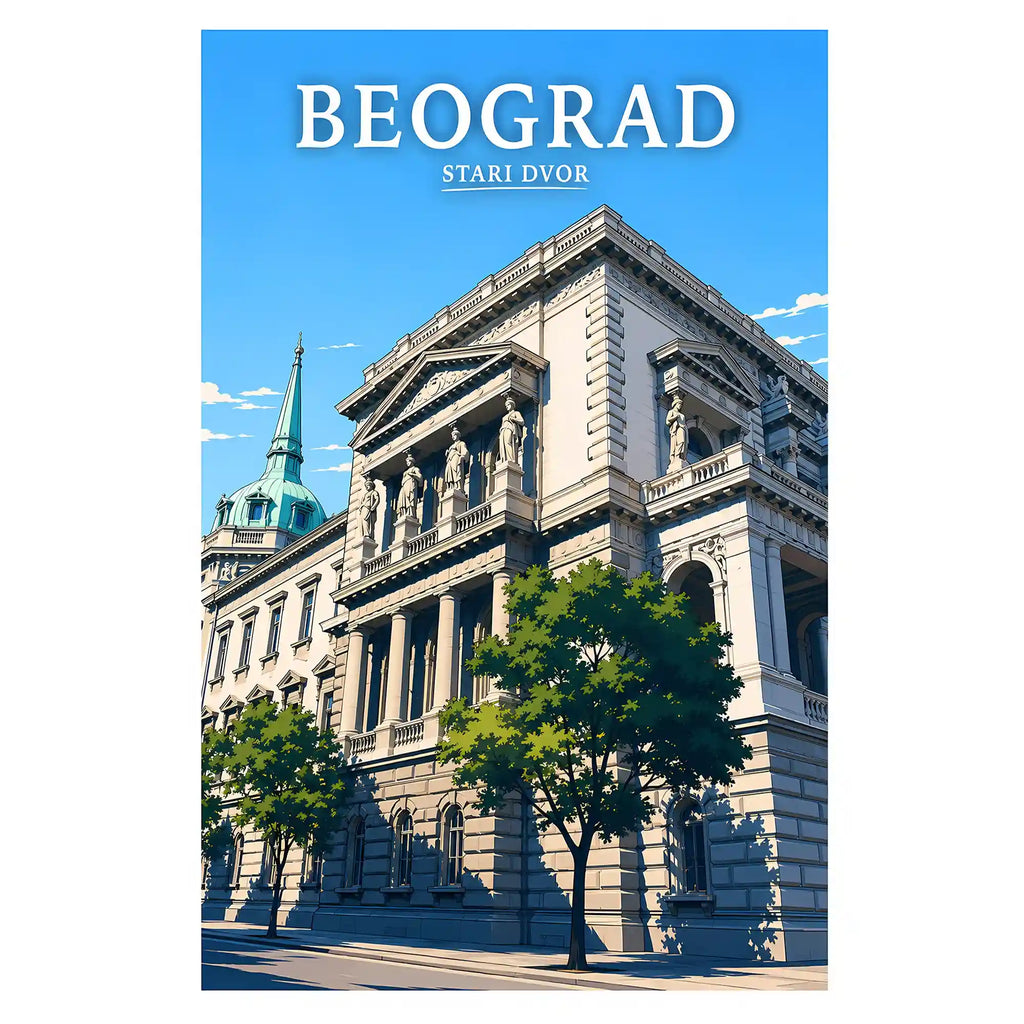 Poster - Beograd - Stari dvor - poster znamenitost Srbija