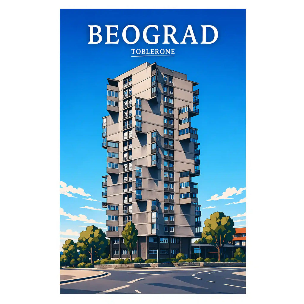 Poster - Beograd - Toblerone - poster znamenitost Srbija