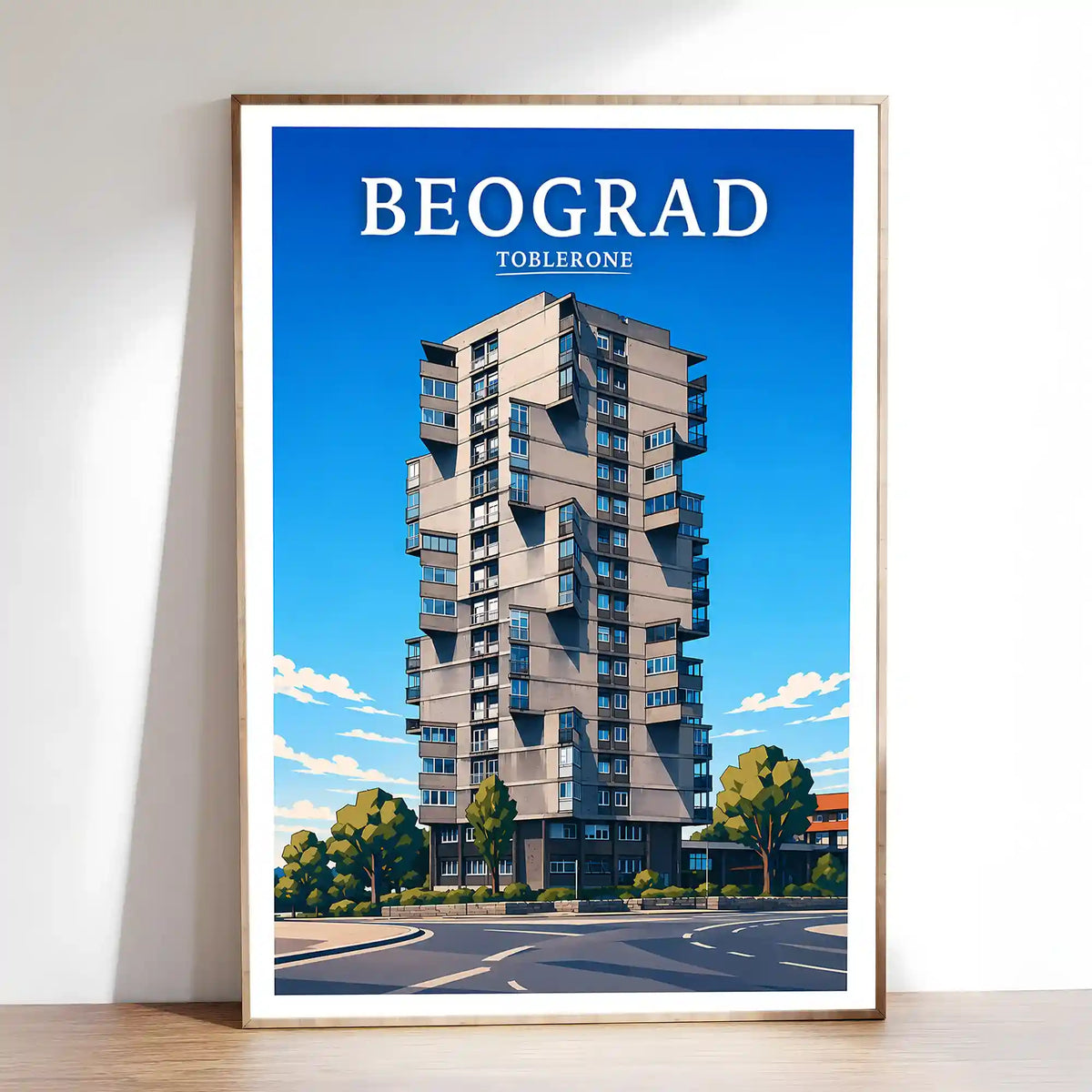Poster - Beograd - Toblerone - poster znamenitost Srbija