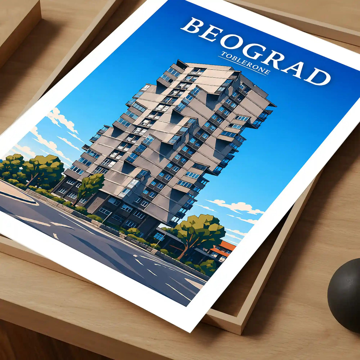Poster - Beograd - Toblerone - poster znamenitost Srbija