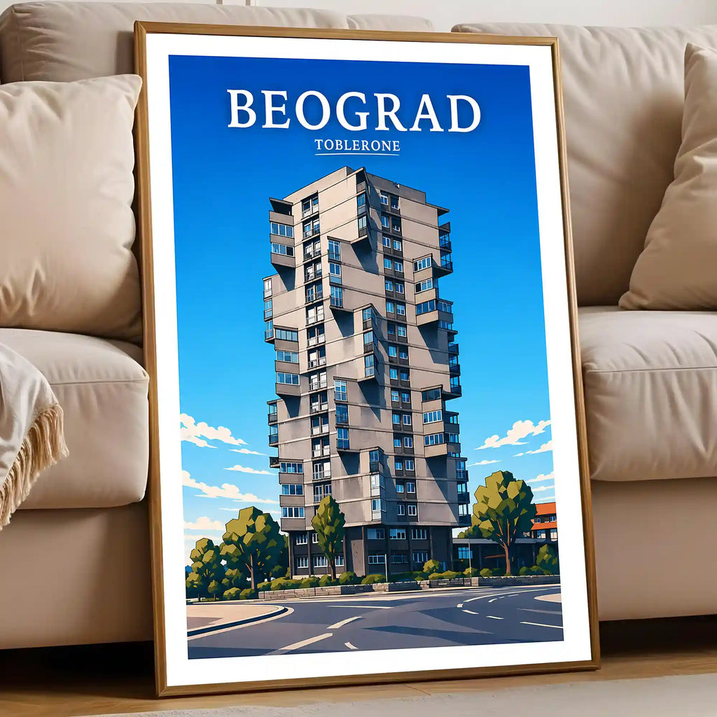 Poster - Beograd - Toblerone - poster znamenitost Srbija