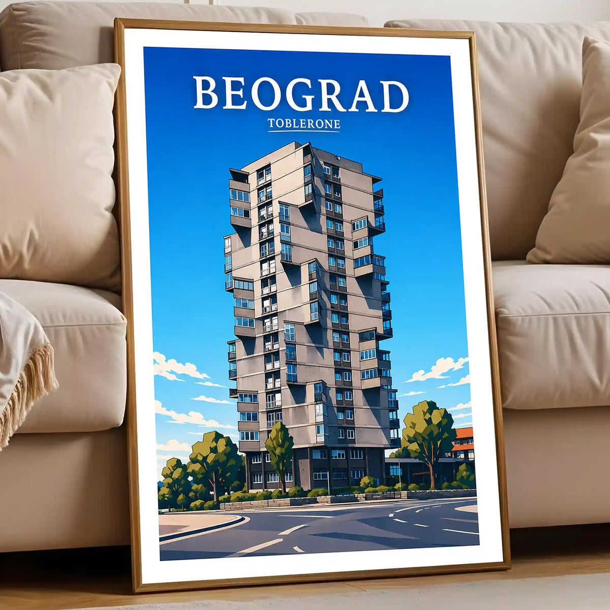 Poster - Beograd - Toblerone - poster znamenitost Srbija