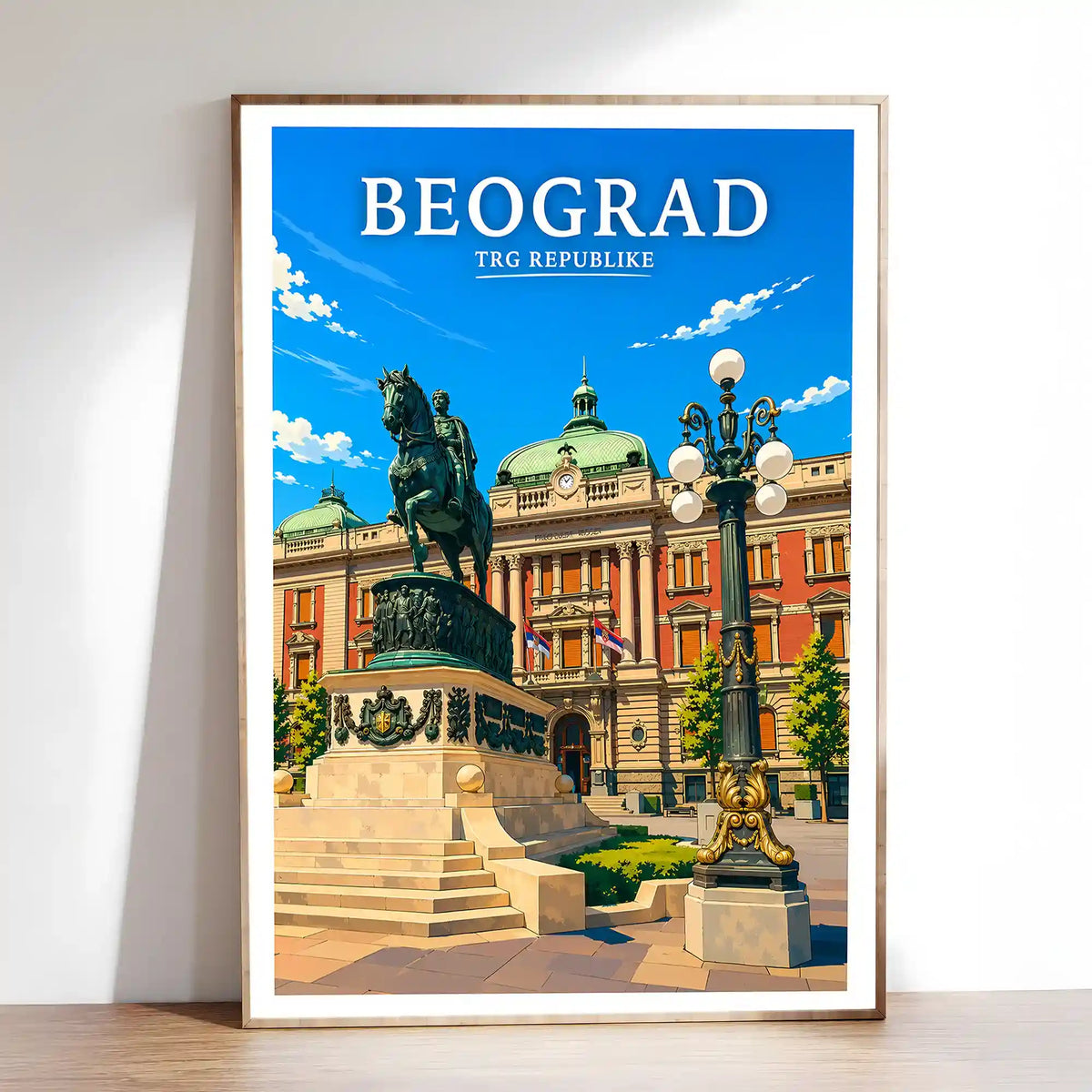 Poster - Beograd - Trg Republike - poster znamenitost Srbija