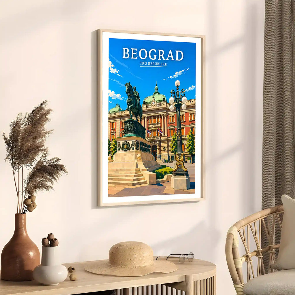 Poster - Beograd - Trg Republike - poster znamenitost Srbija