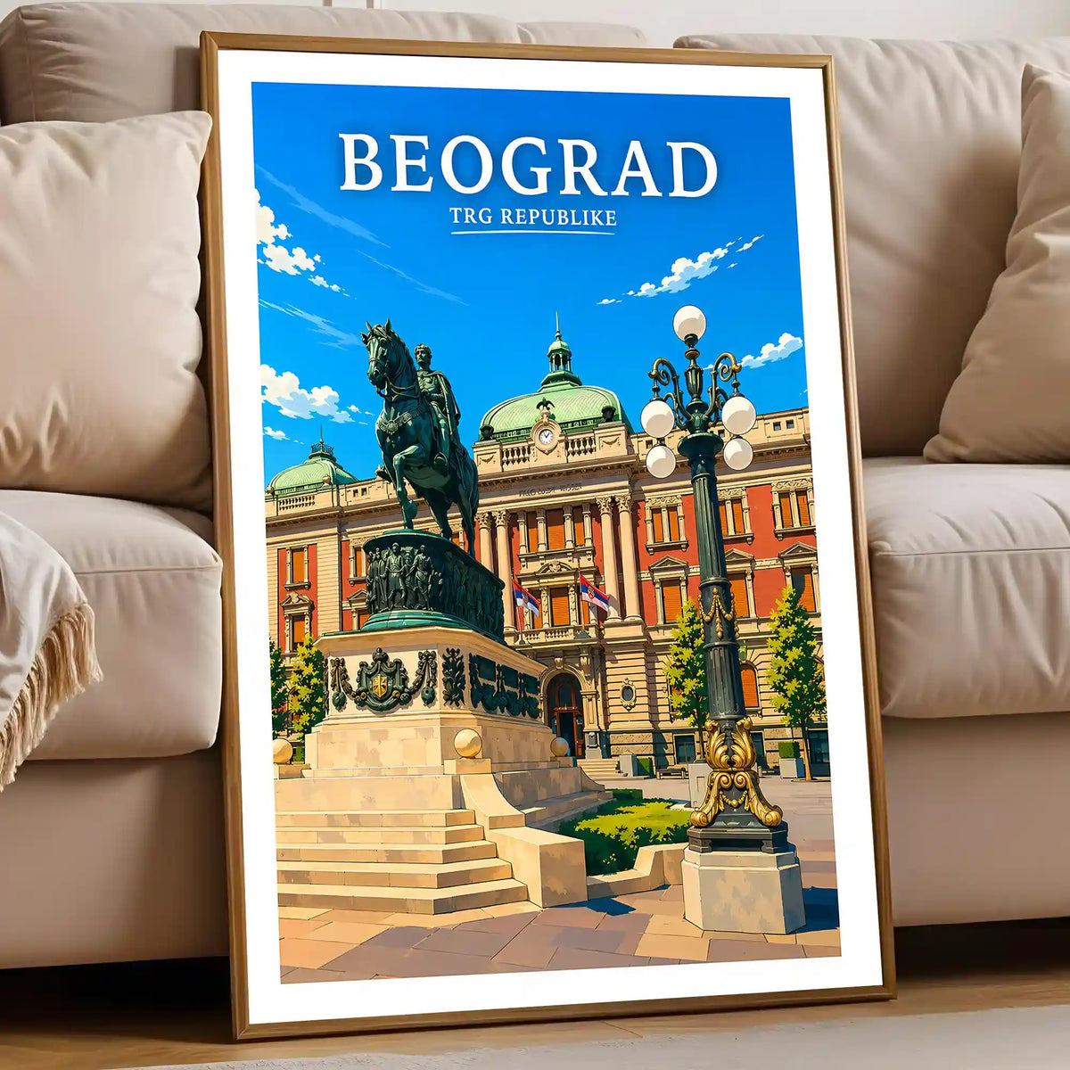 Poster - Beograd - Trg Republike - poster znamenitost Srbija