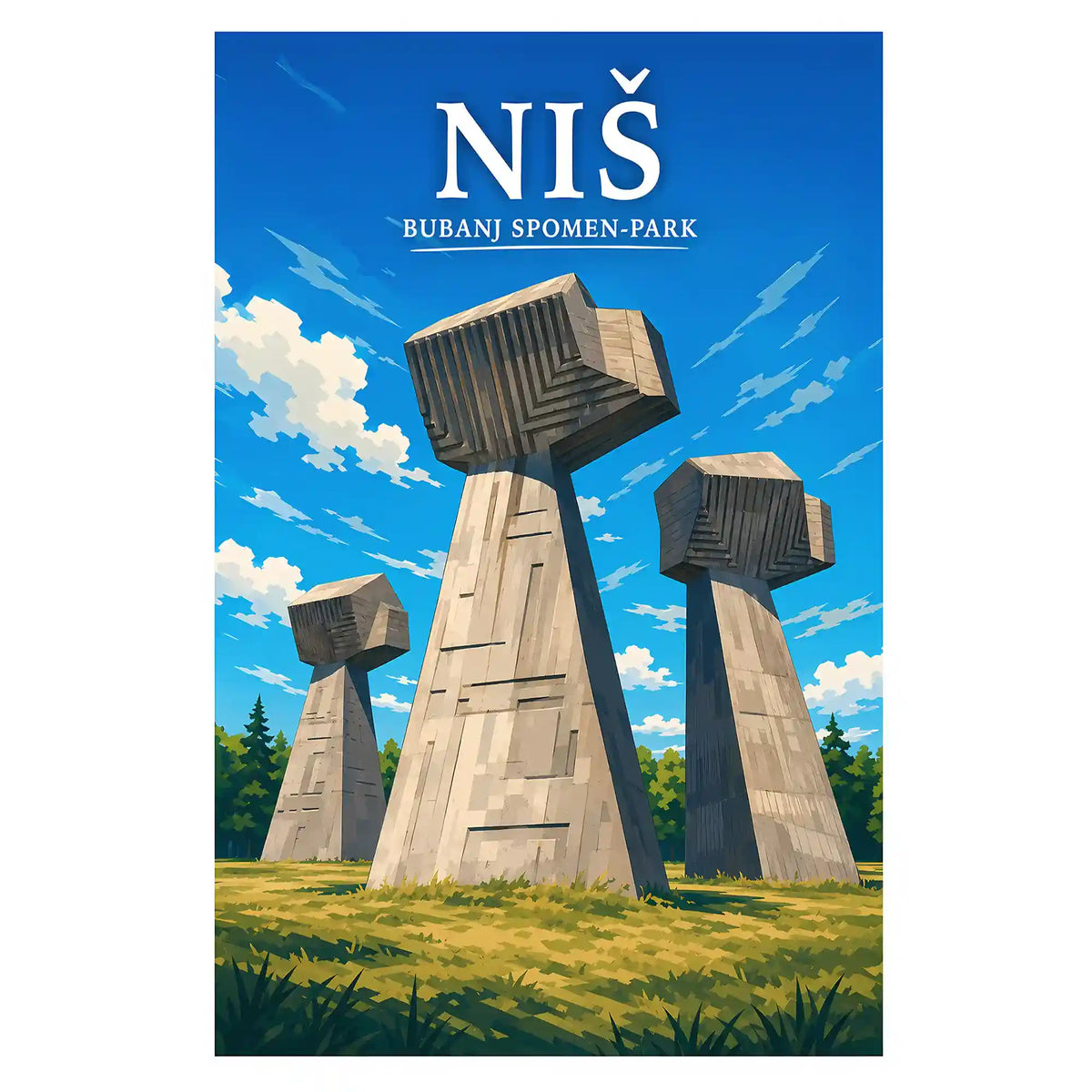 Poster - Niš- Bubanj spomen-park - poster znamenitost Srbija