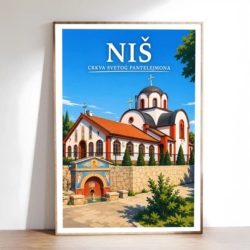 Poster - Niš- Crkva Svetog Pantelejmona - poster znamenitost Srbija