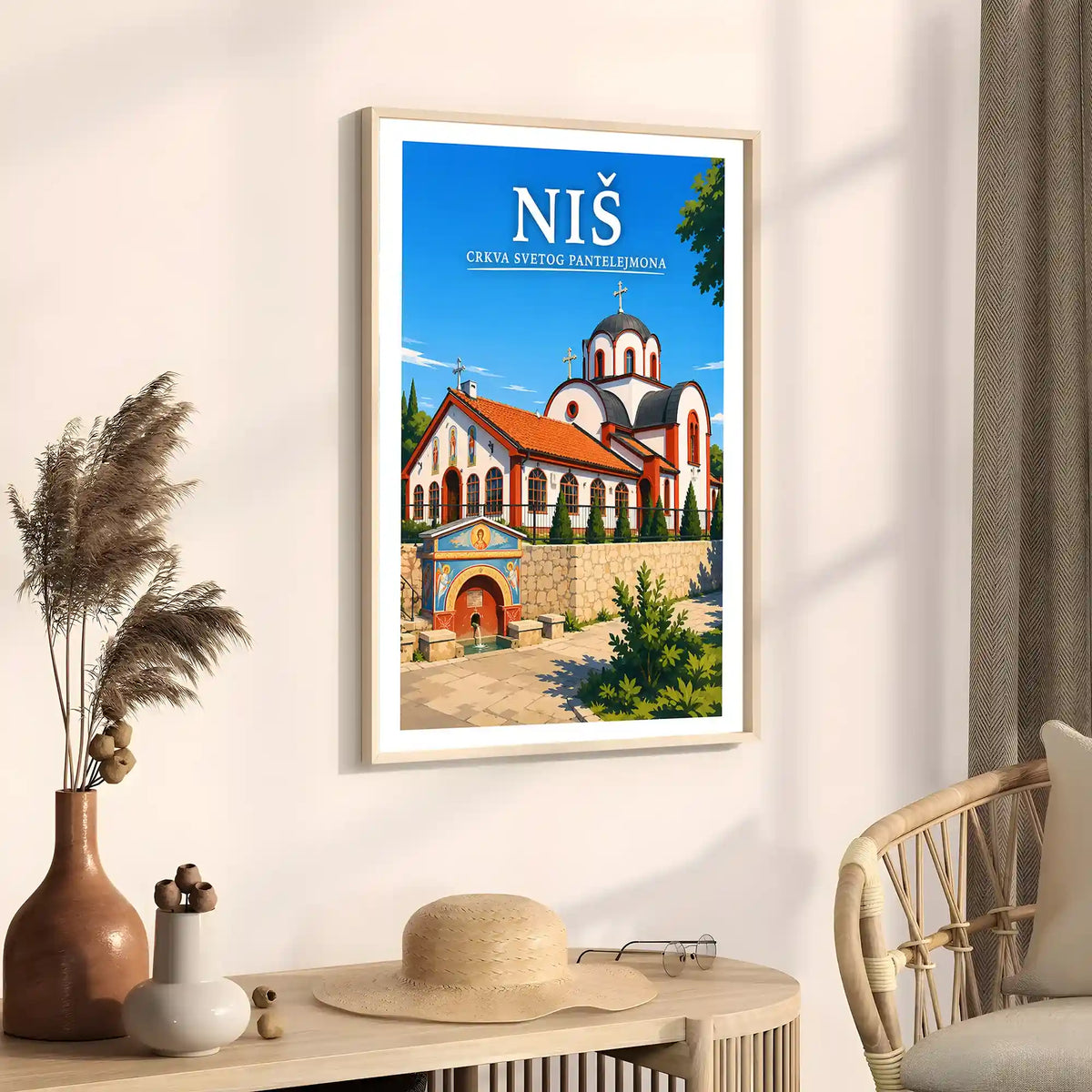 Poster - Niš- Crkva Svetog Pantelejmona - poster znamenitost Srbija