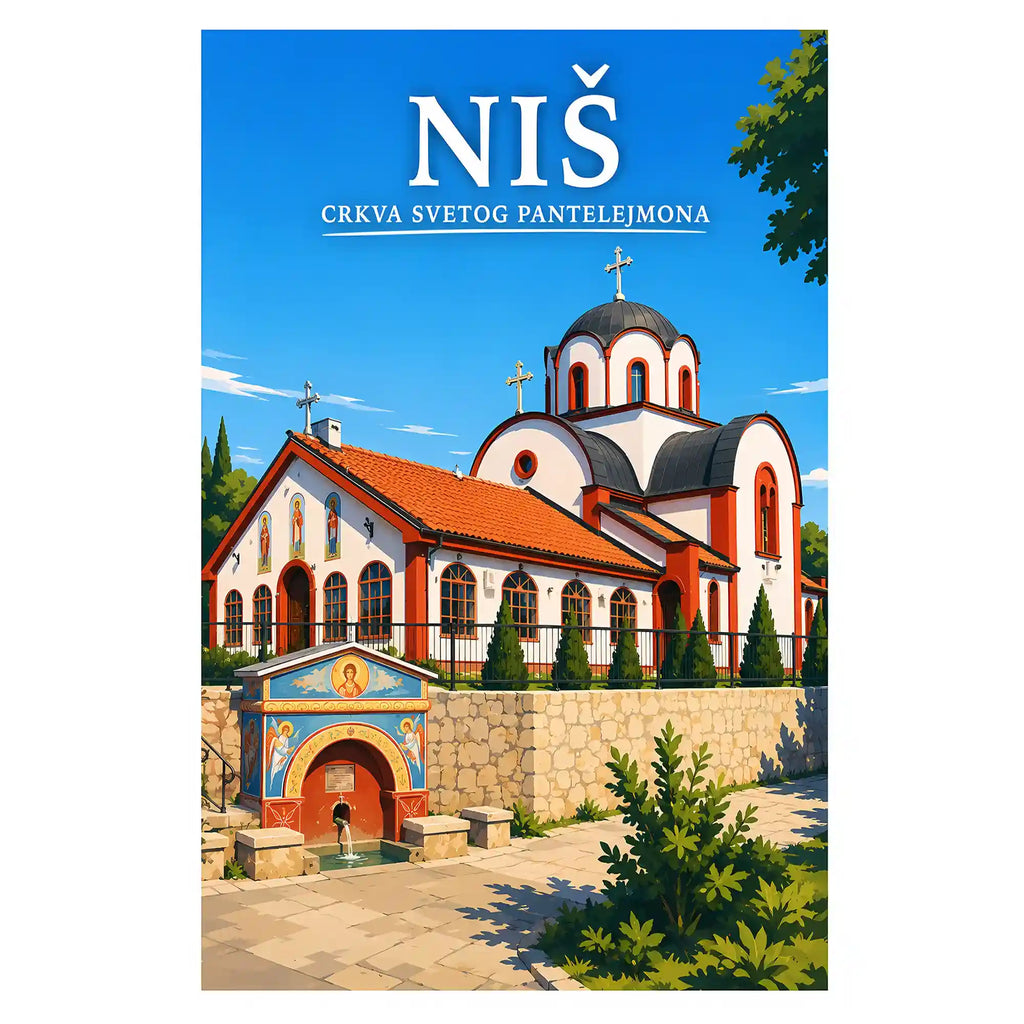 Poster - Niš- Crkva Svetog Pantelejmona - poster znamenitost Srbija