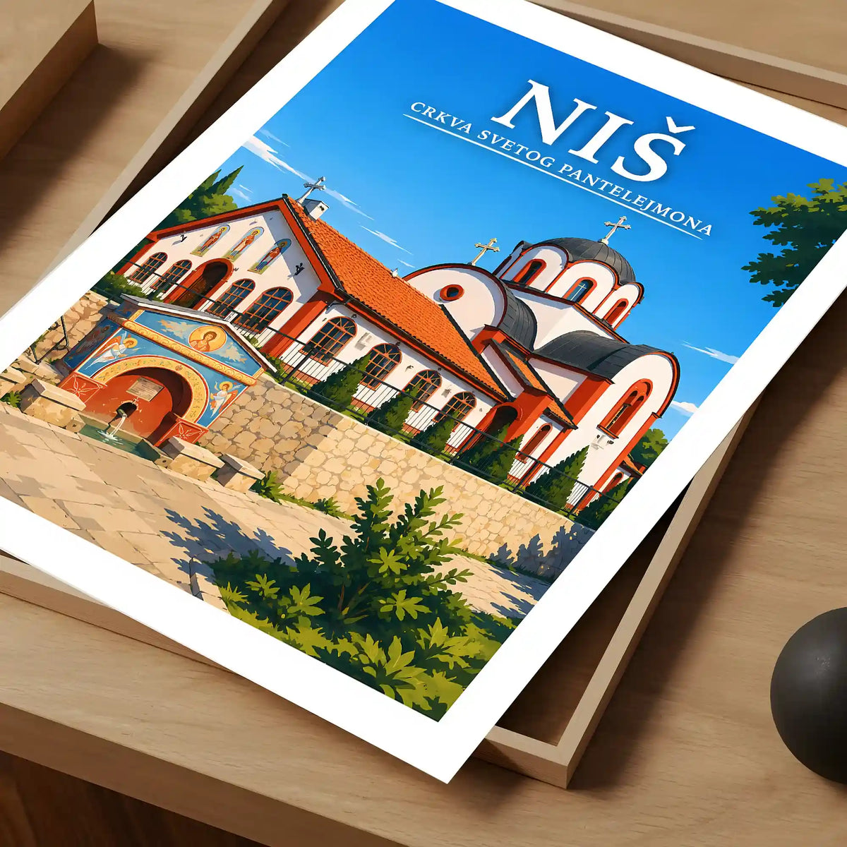 Poster - Niš- Crkva Svetog Pantelejmona - poster znamenitost Srbija