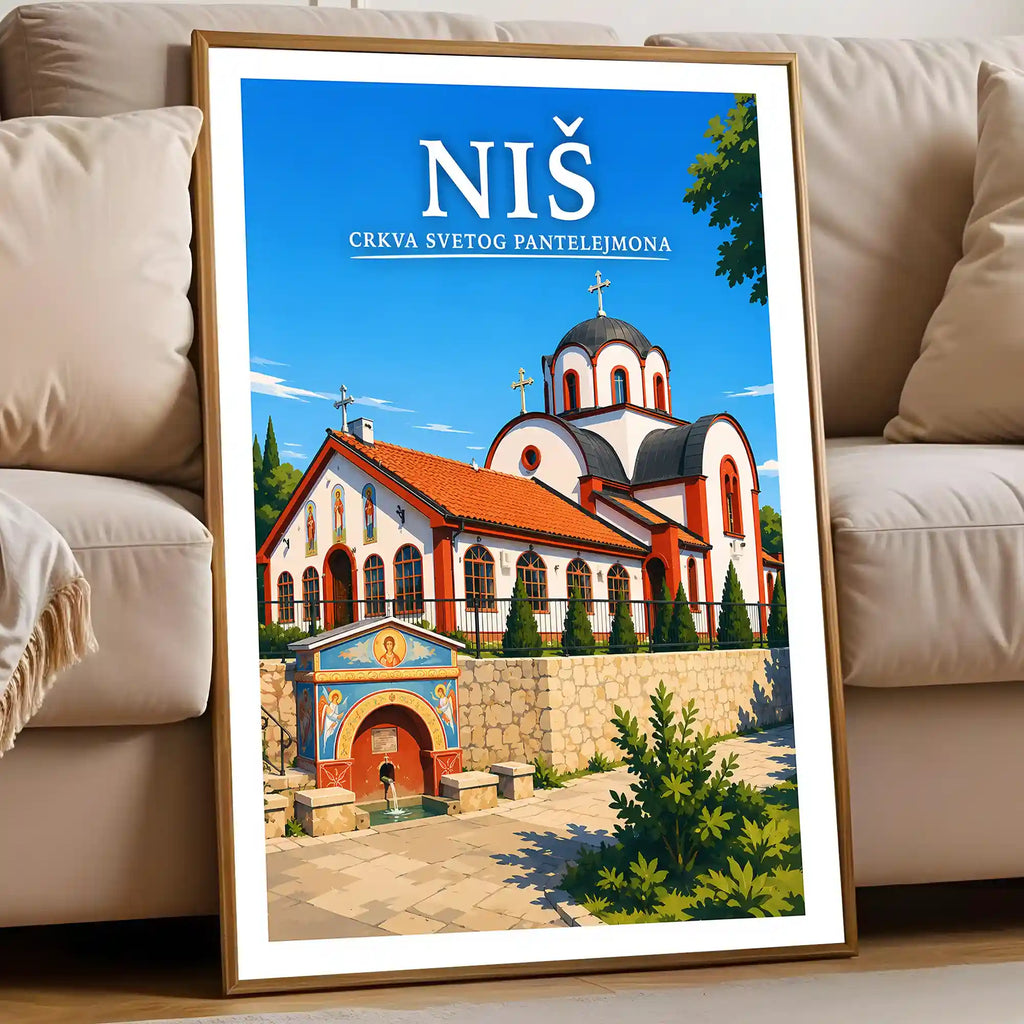 Poster - Niš- Crkva Svetog Pantelejmona - poster znamenitost Srbija
