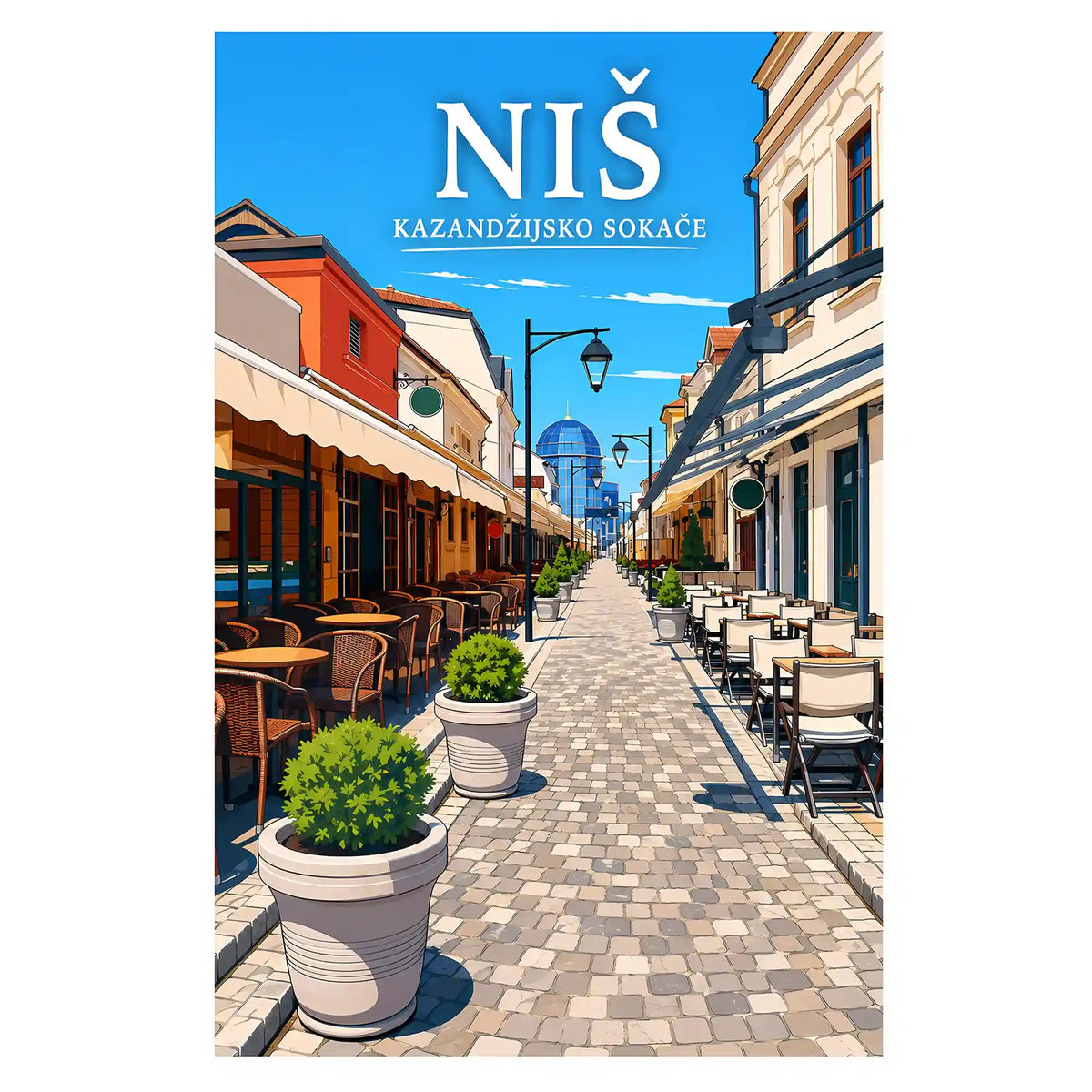 Poster - Niš- Kazandžijsko sokače - poster znamenitost Srbija