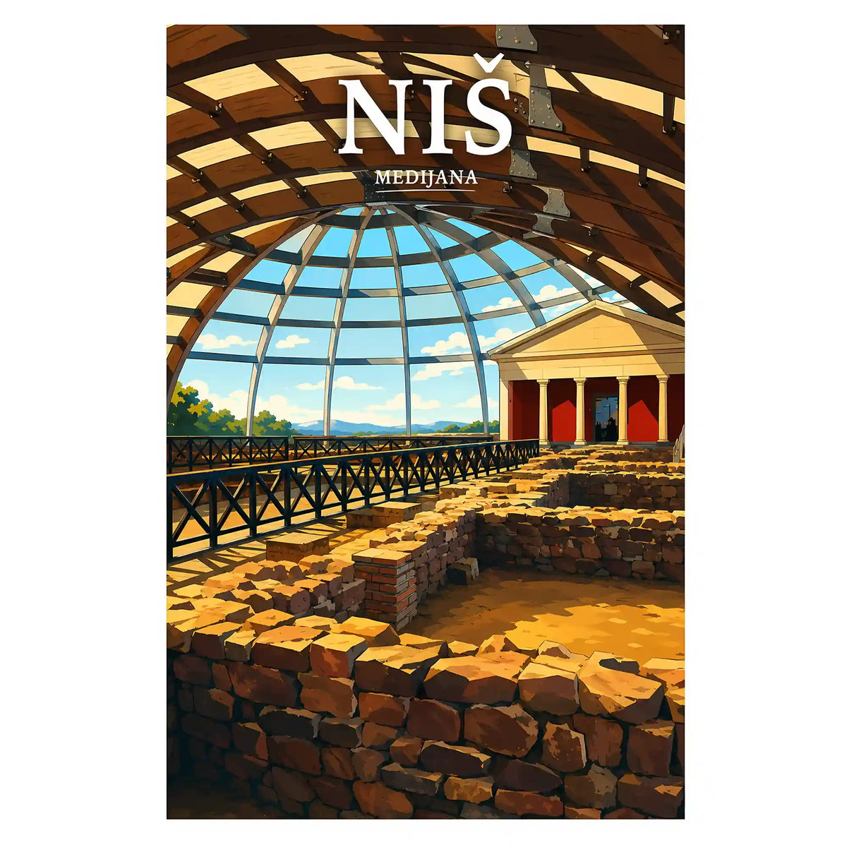 Poster - Niš- Medijana - poster znamenitost Srbija