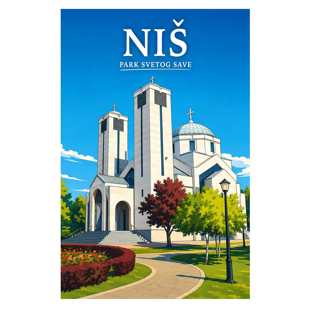 Poster - Niš- Park Svetog Save - poster znamenitost Srbija