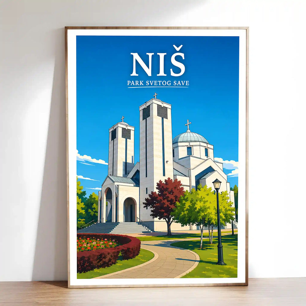 Poster - Niš- Park Svetog Save - poster znamenitost Srbija
