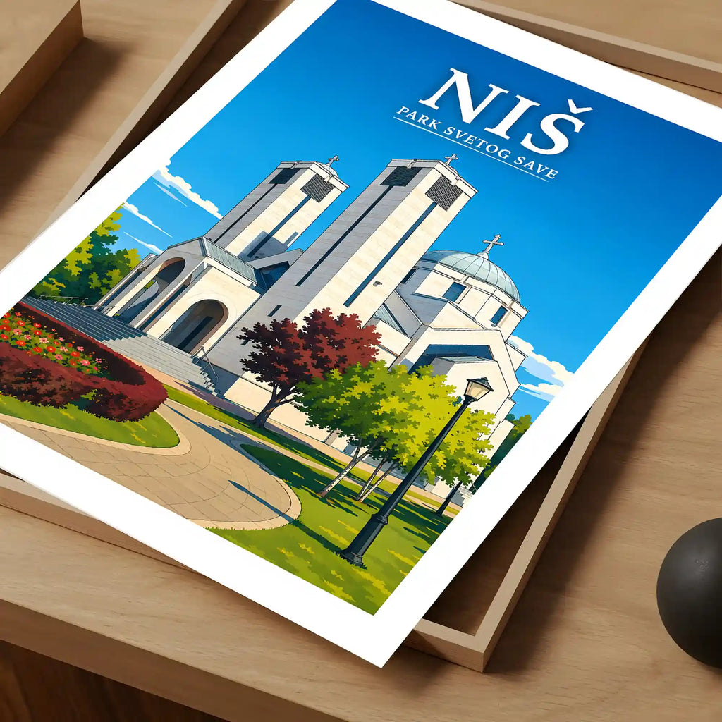Poster - Niš- Park Svetog Save - poster znamenitost Srbija