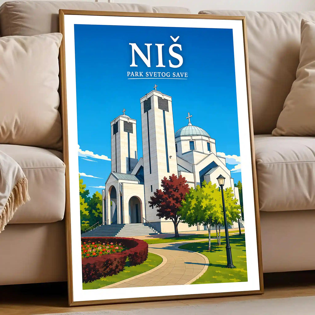 Poster - Niš- Park Svetog Save - poster znamenitost Srbija