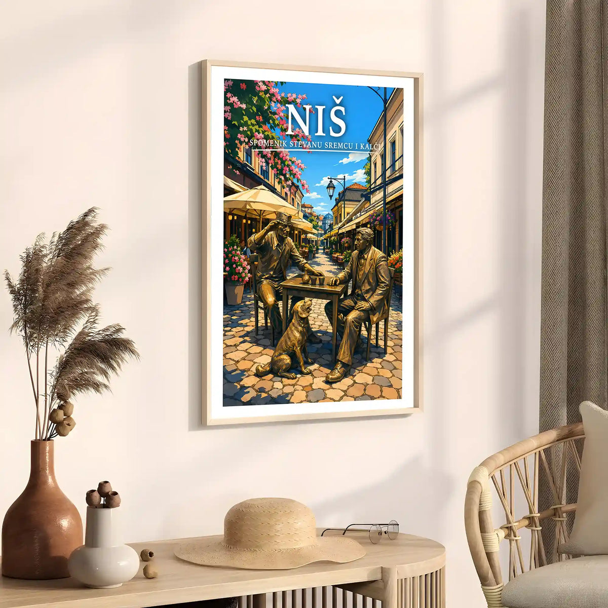 Poster - Niš- Spomenik Stevanu Sremcu i Kalči - poster znamenitost Srbija