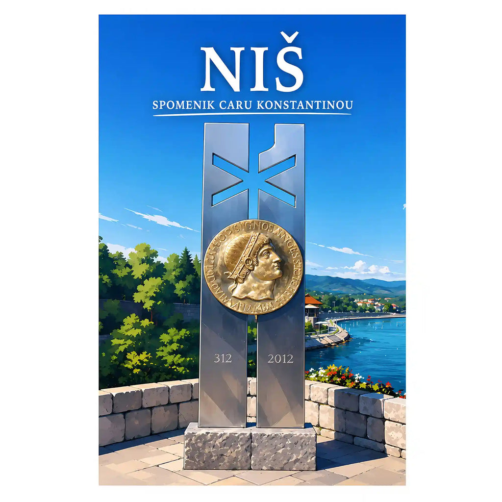 Poster - Niš- Spomenik caru Konstantinou - poster znamenitost Srbija