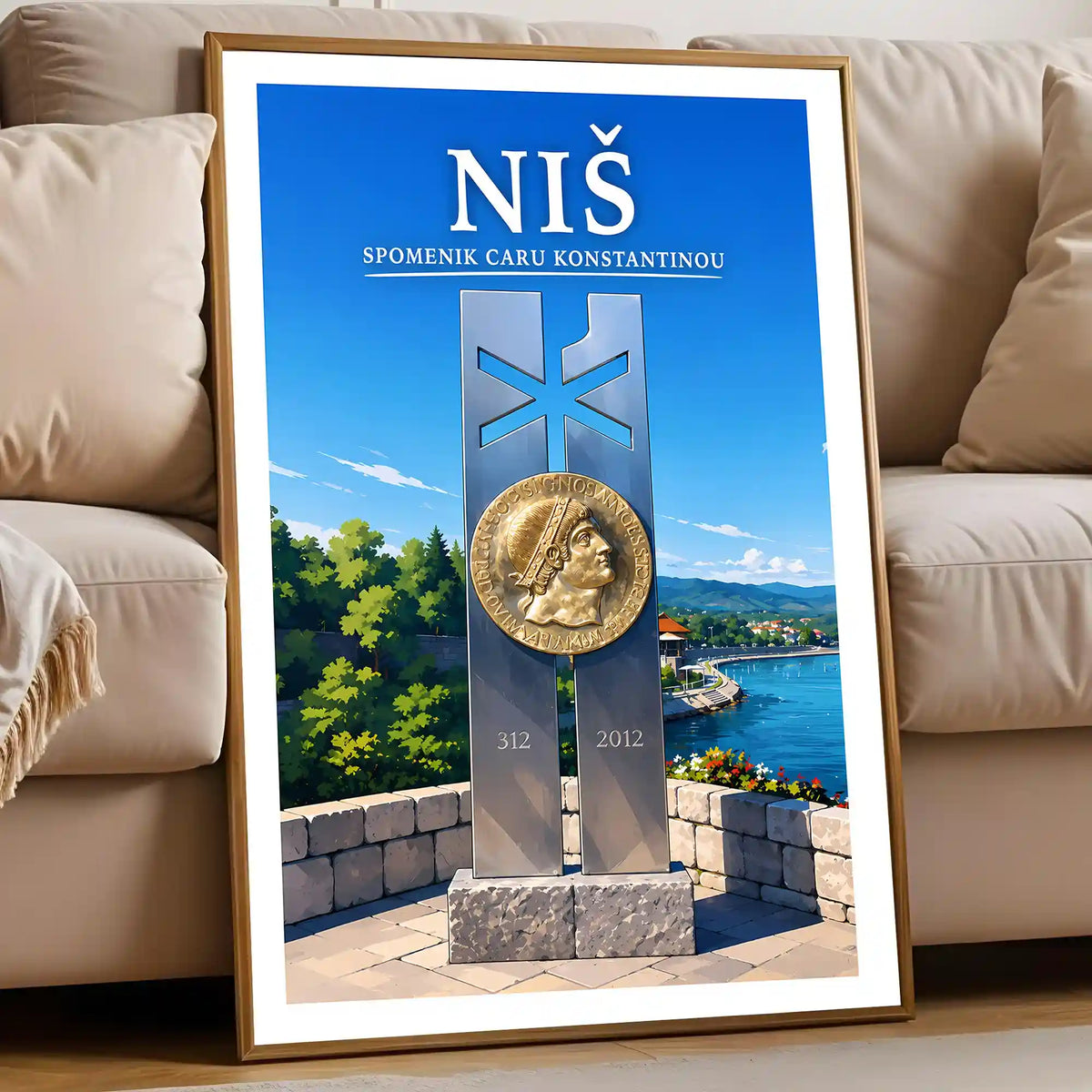 Poster - Niš- Spomenik caru Konstantinou - poster znamenitost Srbija
