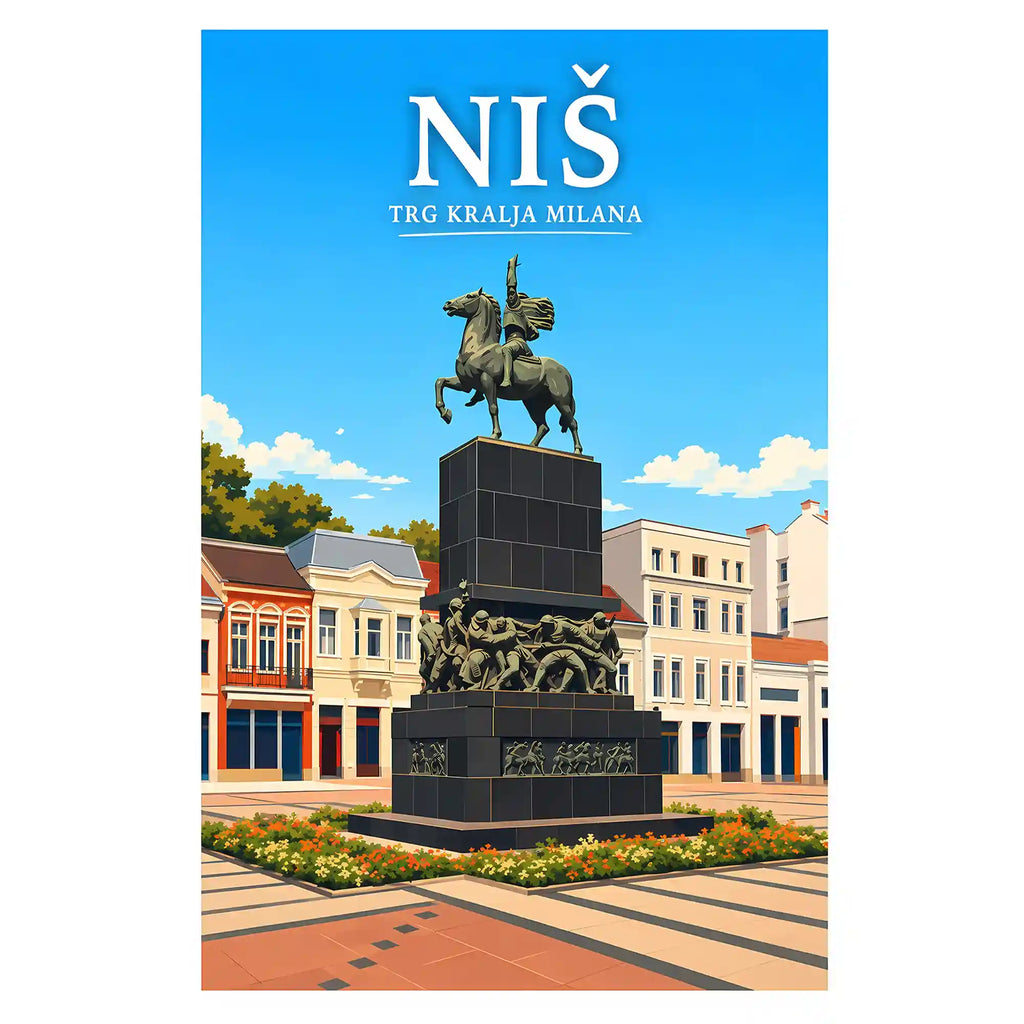 Poster - Niš- Trg kralja Milana - poster znamenitost Srbija
