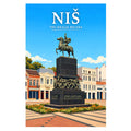 Poster - Niš- Trg kralja Milana - poster znamenitost Srbija